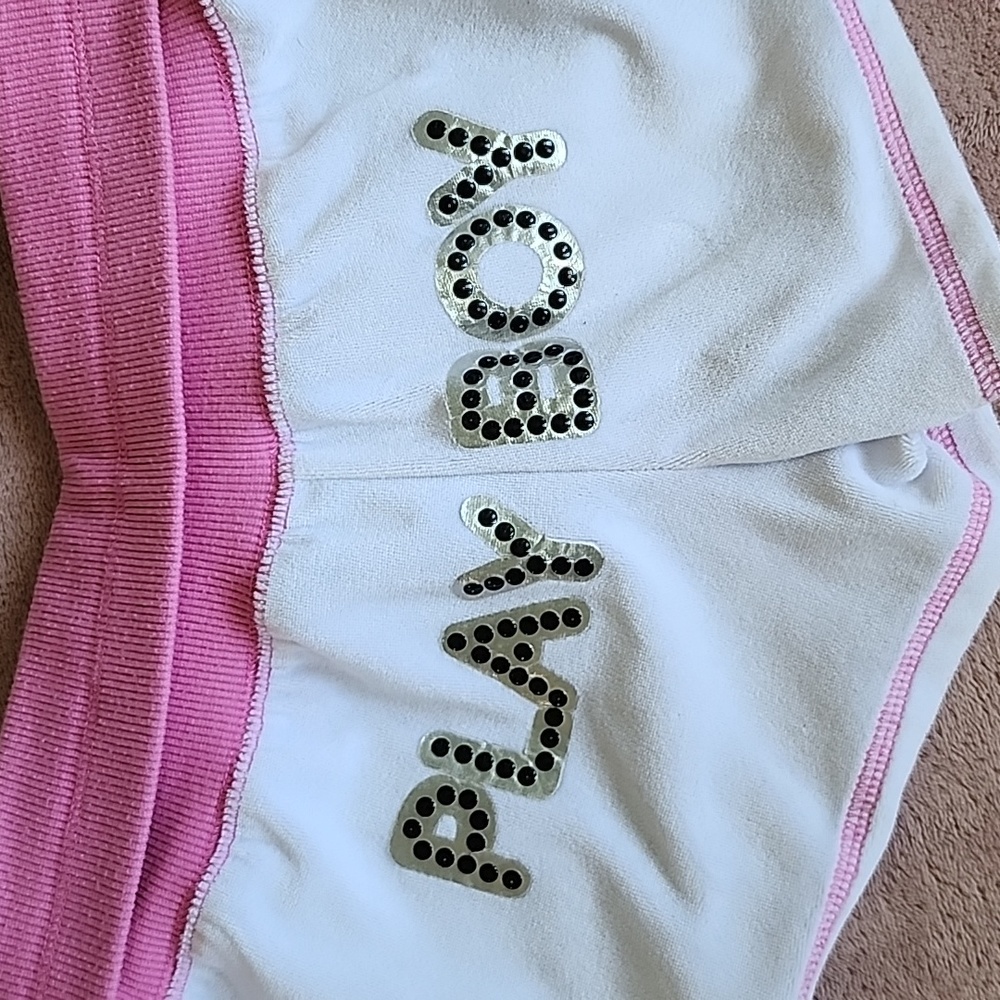 NWOT Playboy velour shorts - Picture 4 of 5